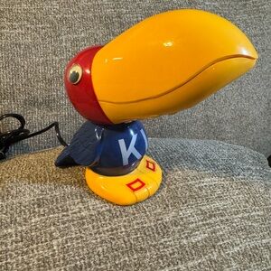 Vintage KU Kansas University Jayhawks Mascot Telephone Not tested